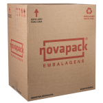 Embalagem Novapack NP55 Branca fardo com 100 unidades 25,7x13,7x9,7cm