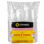 Kit Pote-Tampa Copobras 250ml embalagem com 25 unidades