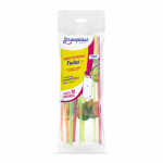 CANUDO STRAWPLAST FRUTAS MISTO 6MM COM 10 UNIDADES