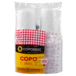 Copo Copobras Branco 300ml embalagem com 50 unidades SM-300-0