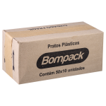 Prato Descartavel Bompack Azul 15cm embalagem com 10 unidades