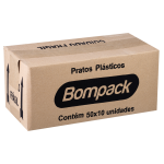 Prato Descartavel Bompack Verde 15cm embalagem com 10 unidades