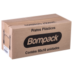 Prato Descartavel Bompack Lilas 15cm embalagem com 10 unidades