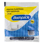 Prato Descartavel Bompack 18cm embalagem com 10 unidades (BP-18)