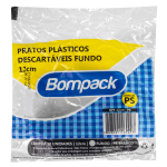 Prato Descartavel Bompack Fundo 12cm embalagem com 10 unidades (BPF-12)