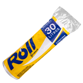 Saco de Lixo Embrast 30L Roll Branco pacote com 50 unidades