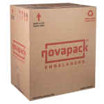 Embalagem Novapack NP55 Preta fardo com 100 unidades 25,7x13,7x9,7cm