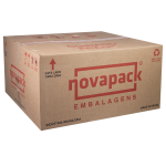 Embalagem Novapack NP56 Premium Preta Lisa Alta fardo com 50 unidades 24,8x12cm