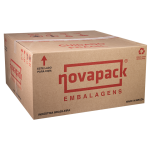 Embalagem Novapack NP56 Premium Preta Lisa Média fardo com 50 unidades 24,8x8cm