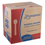 Pazinha Strawplast Branca a Granel caixa com 3000 unidades PSM-903