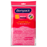 Multipanos Bompack Limpeza Leve Rosa 30x50cm pacote com 5 unidades