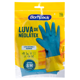 Luva Neolatex Bompack tamanhos M unitaria