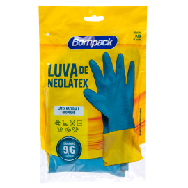 Luva Neolatex Bompack tamanhos G unitaria