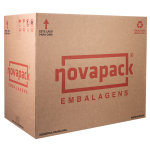 Embalagem Novapack NP76 Preta fardo com 25 unidades 48,5x26x14cm