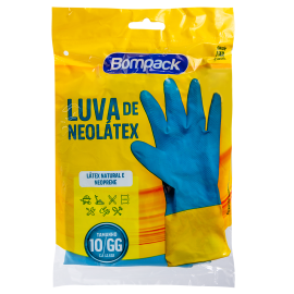 Luva Neolatex Bompack tamanhos GG unitaria