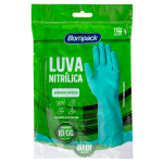 LUVA NITRILICA VERDE BOMPACK GG