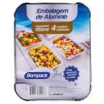 Formita Bompack para Congelar, Aquecer ou Assar 1150ml embalagem com 12x4 unidades