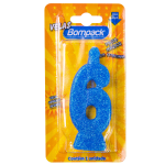 Vela Supernumeros Boimpack N6 Azul embalagem com 4 unidades